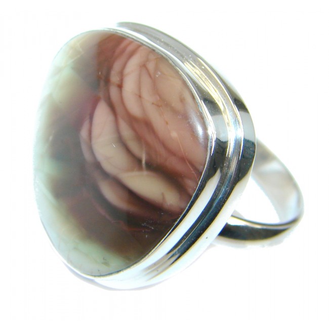 Authentic Imperial Jasper Sterling Silver Ring size adjustable