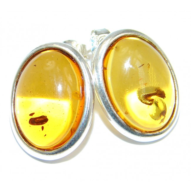 Classy Baltic Amber Sterling Silver earrings