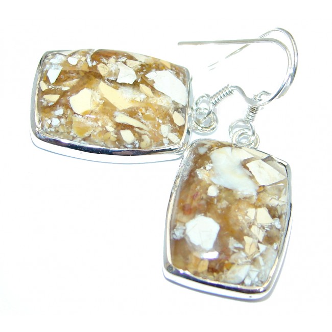 Fabulous Brecciated Mookaite Sterling Silver handmade earrings