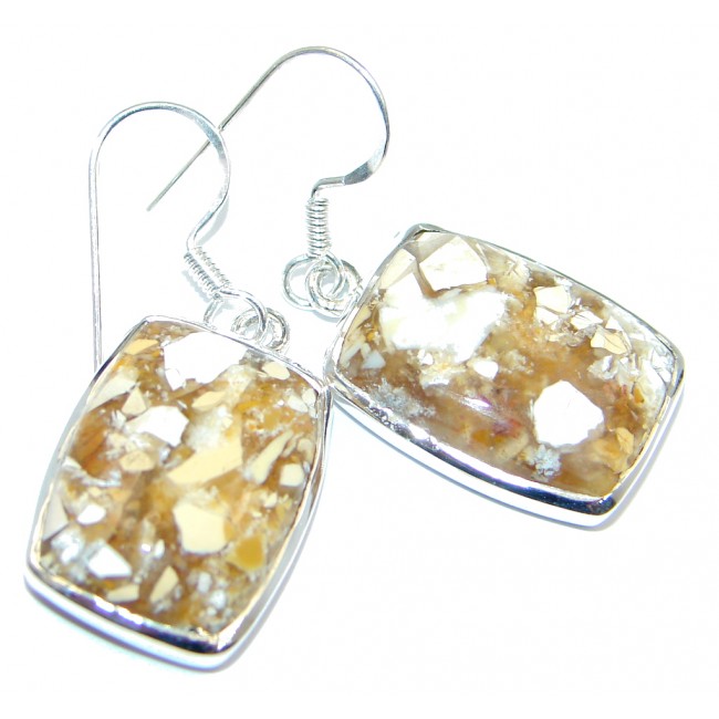 Fabulous Brecciated Mookaite Sterling Silver handmade earrings