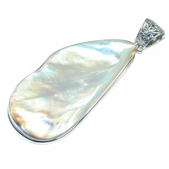 Huge Oriantal Blister Pearl Sterling Silver handmade pendant