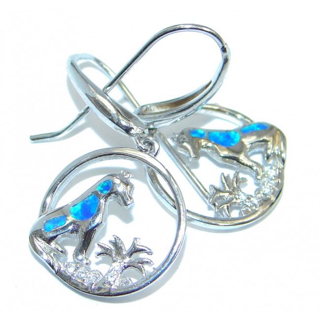 Exclusive Japanese Fire Opal Sterling Silver earrings