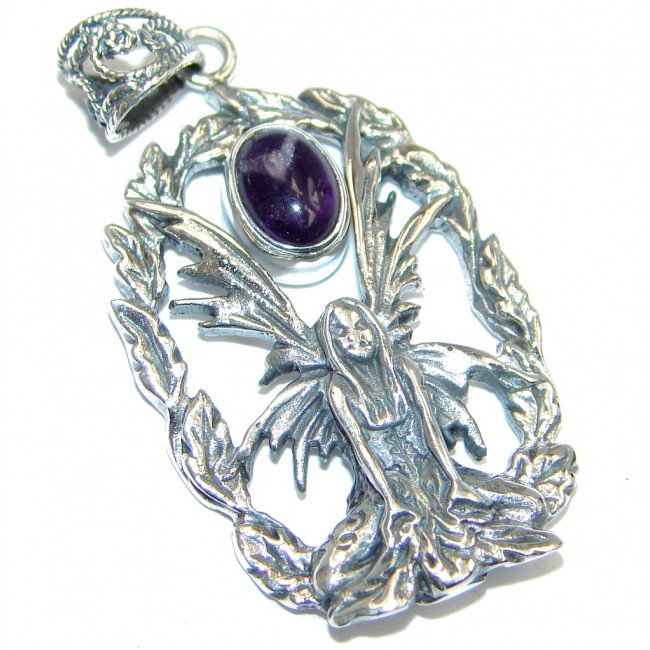 Angel Amethyst Sterling Silver hancrafted Pendant
