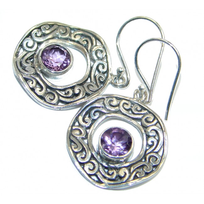 Amethyst Sterling Silver handmade earrings