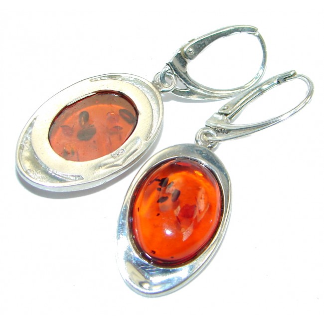 Gorgeous Polish Baltic Amber Handcrafted Sterling Silver earrings