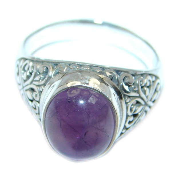Amazing Amethyst Sterling Silver handmade Ring size 9