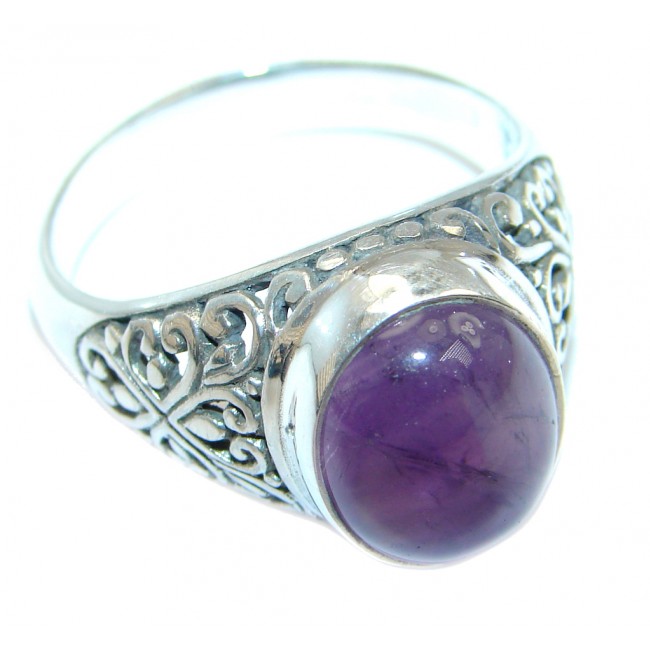 Amazing Amethyst Sterling Silver handmade Ring size 9