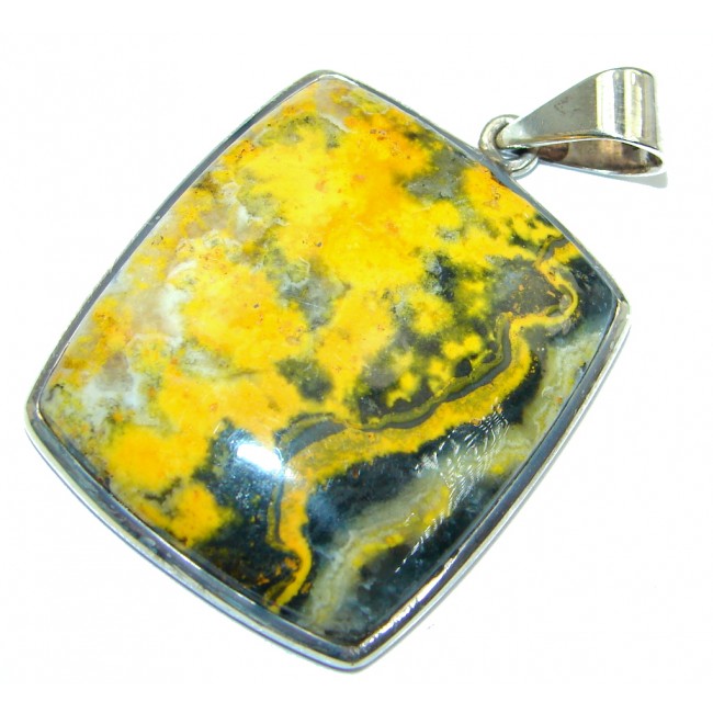 Collected Storm AAA Bumble Bee Jasper Sterling Silver handcrafted Pendant