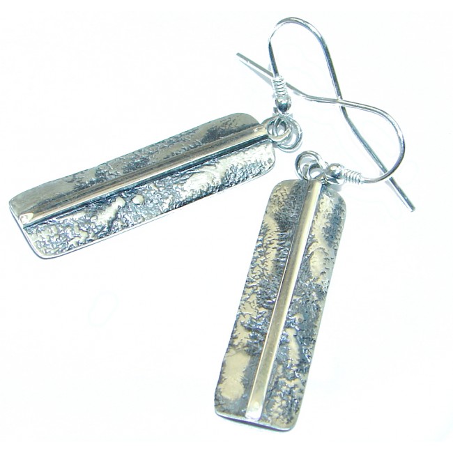 Oxidized Sterling Silver handmade earrings