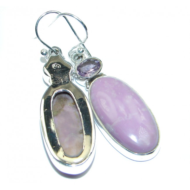 Amazing Purple Sugalite Amethyst Sterling Silver handcrafted earrings