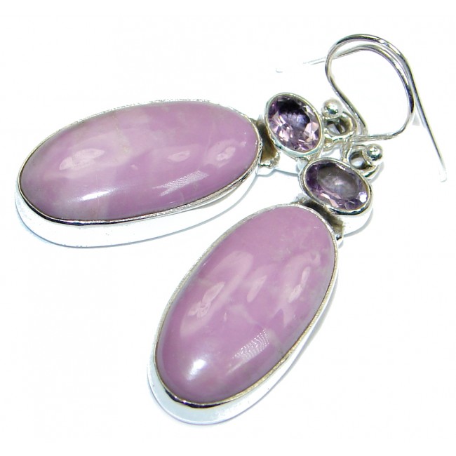 Amazing Purple Sugalite Amethyst Sterling Silver handcrafted earrings