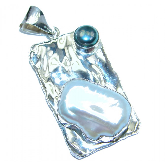 Make a Statment Mother Of Pearl Sterling Silver Pendant