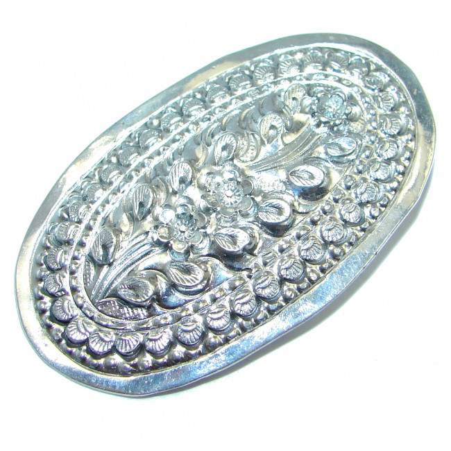 Fresh Flower Sterling Silver Bali handmade Pendant