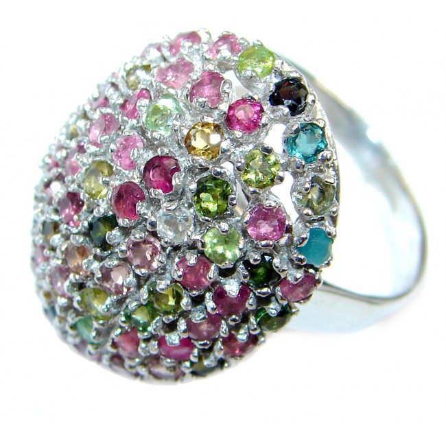 Simply Perfect genuine Tourmaline Sterling Silver Ring s. 9 3/4