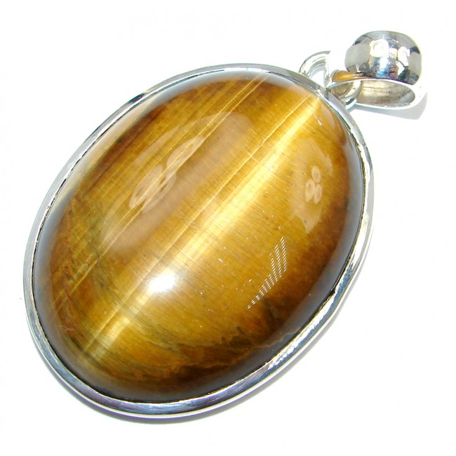 Awesome Golden Tigers Eye Sterling Silver handmade Pendant