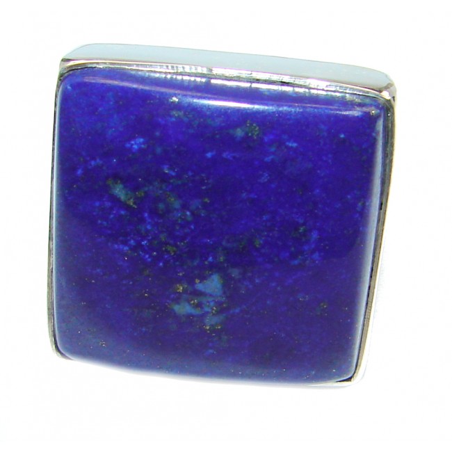 Genuine Lapis Lazuli Sterling Silver handmade Ring size adjustable