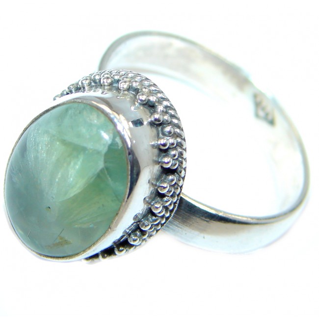 Sublime genuine Apatite Sterling Silver ring; s. 8