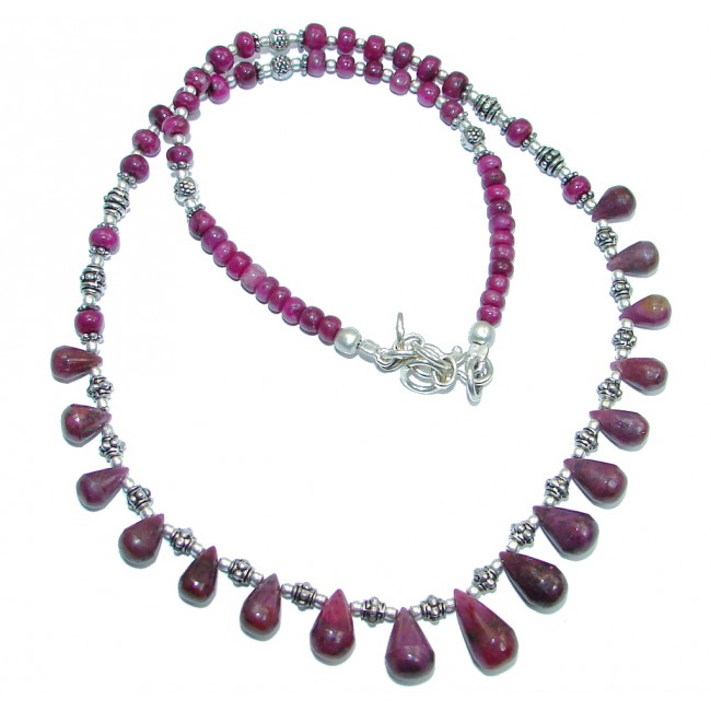 Unique Ruby Sapphire 925 Sterling Silver handcrafted Necklace - model ...