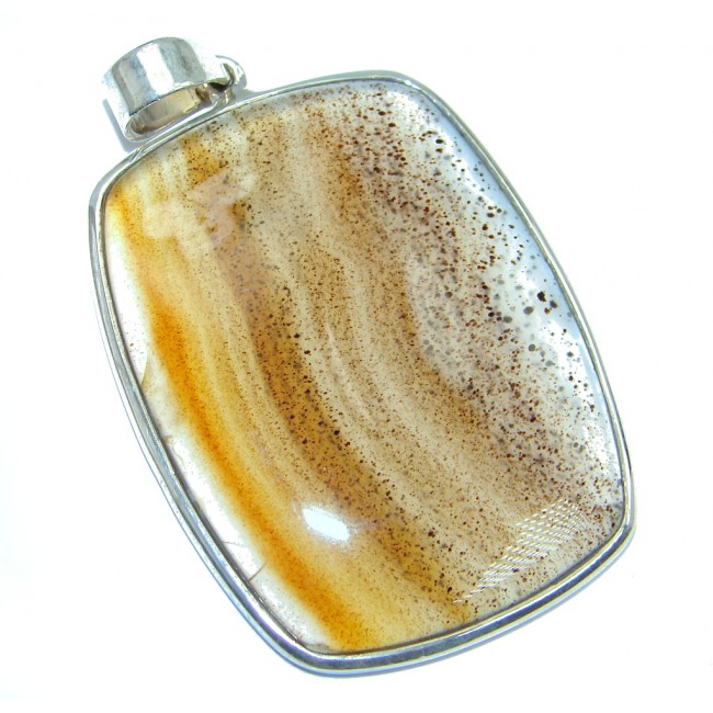Secret Montana Agate Sterling Silver handcrafted Pendant