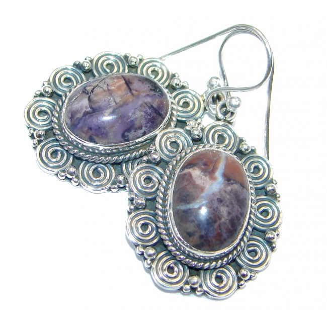 Chunky Amethyst Sterling Silver handmade earrings