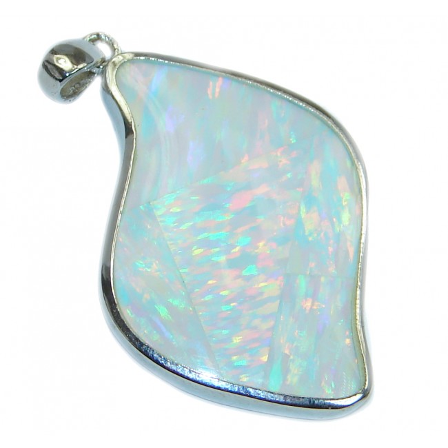 Enchanted Cloud Japanese Fire Opal Sterling Silver Pendant