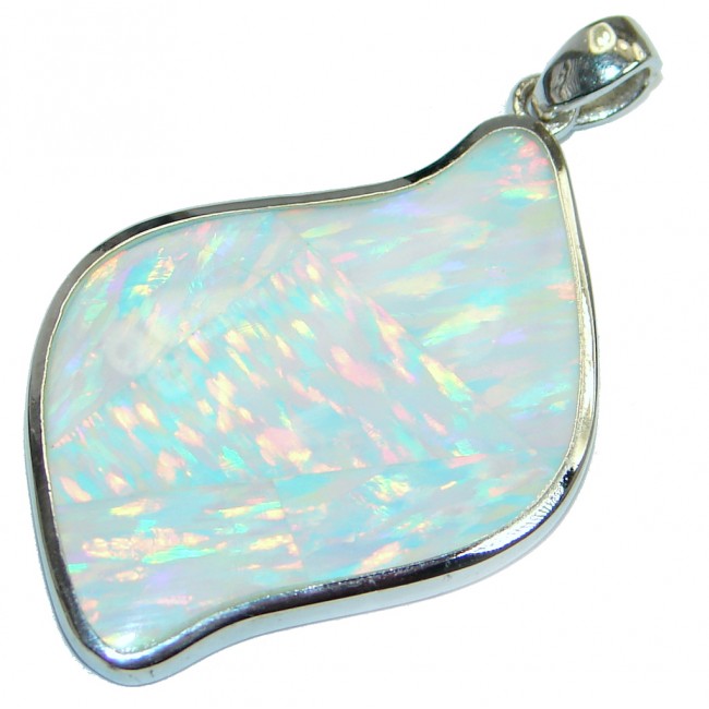 Enchanted Cloud Japanese Fire Opal Sterling Silver Pendant