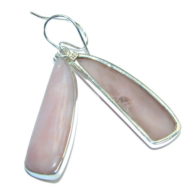 Genuine Argentinian Pink Opal Sterling Silver handmade earrings