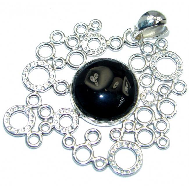 Amazing Carmen Black Onyx Sterling Silver handmade Pendant