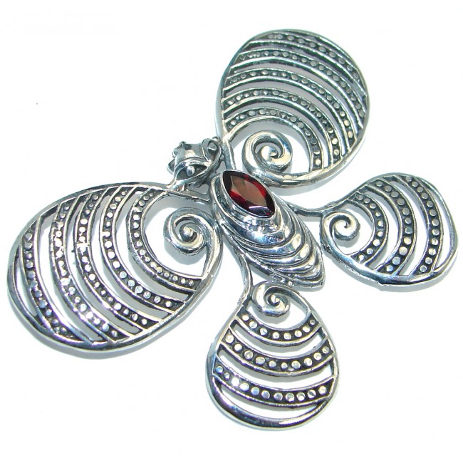Authentic Garnet Sterling Silver handmade Pendant