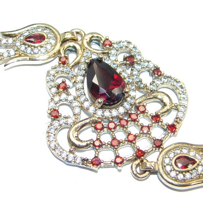 Flawless Passion Red created Ruby Sterling Silver Bracelet