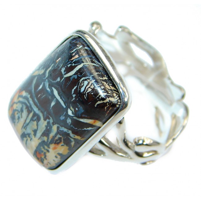 Beautiful Australian Koroit Opal Sterling Silver handcrafted Ring size 7 1/2