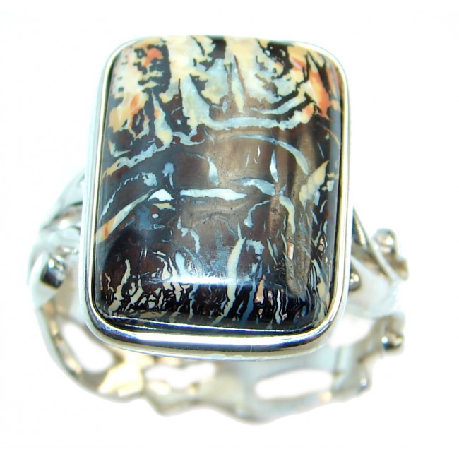 Beautiful Australian Koroit Opal Sterling Silver handcrafted Ring size 7 1/2
