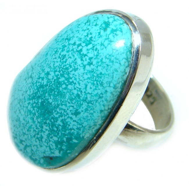 Genuine Turquoise Sterling Silver handmade Ring s. 6