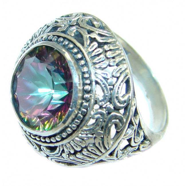 Bold Exotic Magic Topaz Sterling Silver handmade Ring s. 7