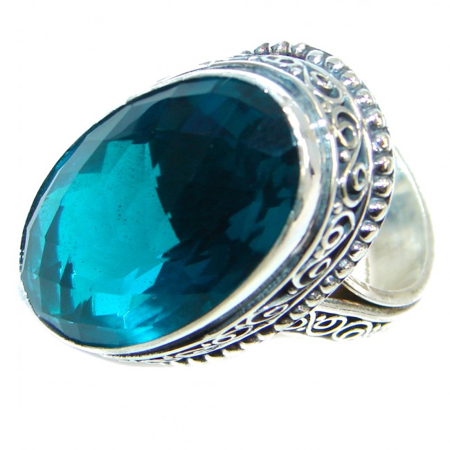 Energazing created Apatite Quartz Sterling Silver Ring size 7