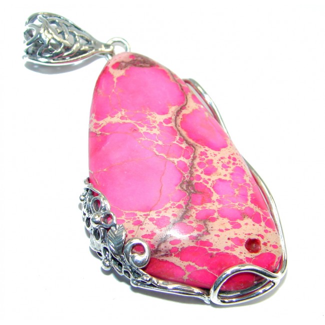 Julietta Pink Sea Sediment Jasper Sterling Silver handmade Pendant
