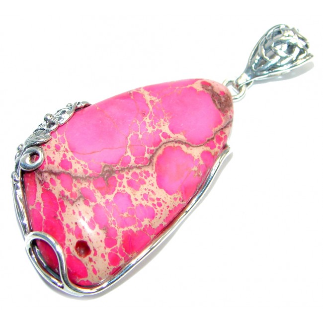 Julietta Pink Sea Sediment Jasper Sterling Silver handmade Pendant