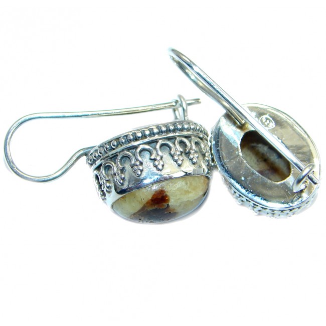 Vintage Design Nugget Jasper Silver Sterling handmade earrings