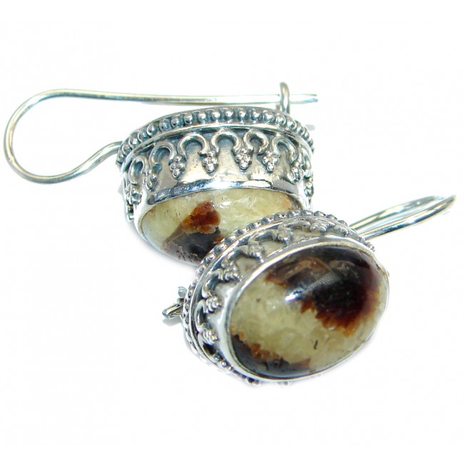 Vintage Design Nugget Jasper Silver Sterling handmade earrings