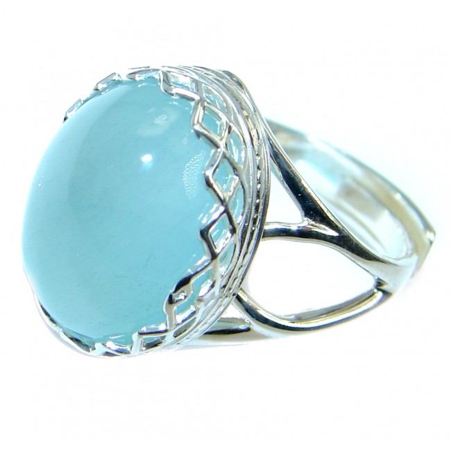 Passiom Fruit Natural Aquamarine 10 ct. Sterling Silver Ring s. 7 adjustable
