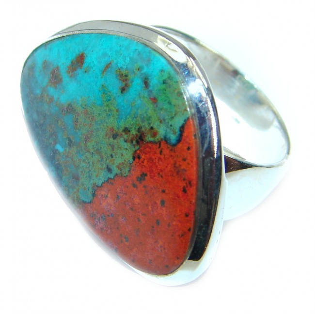 Perfect Sonora Jasper .925 Sterling Silver handcrafted Ring size 7 1/4