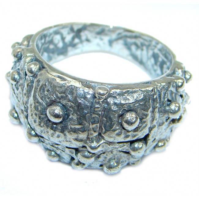 Sterling Silver handcrafted ring; s. 9