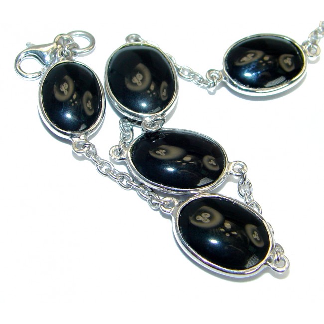 Flawless Faceted Onyx .925 Sterling Silver Bracelet