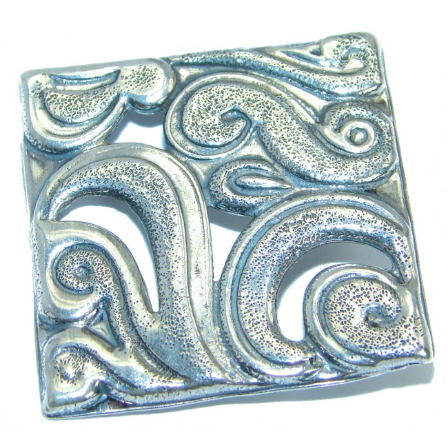 Unisex oxidized .925 Sterling Silver handmade pendant