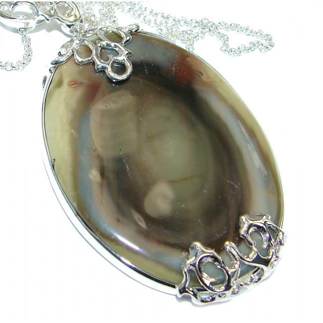 One of the kind Design AAA + Imperial Jasper Sterling Silver handmade necklace