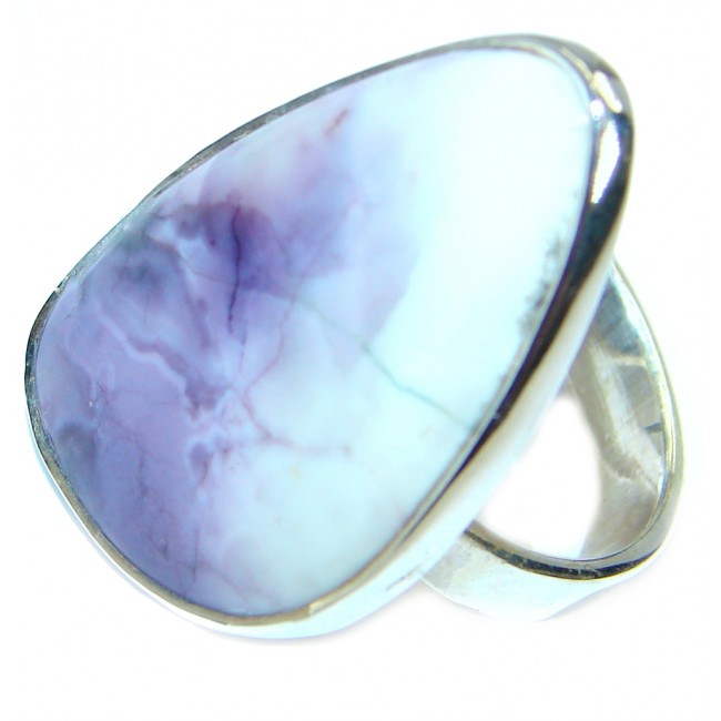 Genuine Purple Tiffany Jasper .925 Sterling Silver ring size 8 3/4