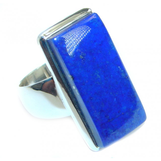 Genuine Lapis Lazuli .925 Sterling Silver handmade Ring size 7