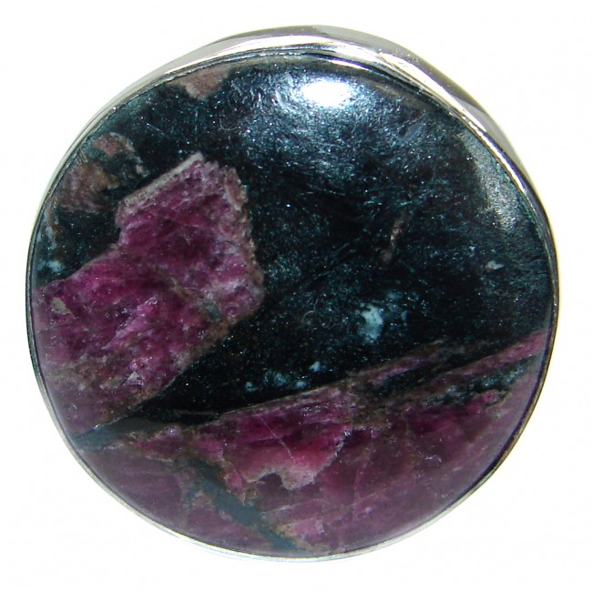 Natural Russian Eudialyte .925 Sterling Silver Ring s. 10