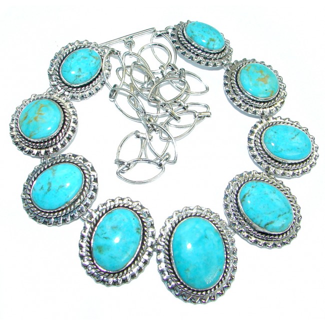American Spirit Natural Sleeping Beauty Turquoise Sterling Silver handmade Necklace