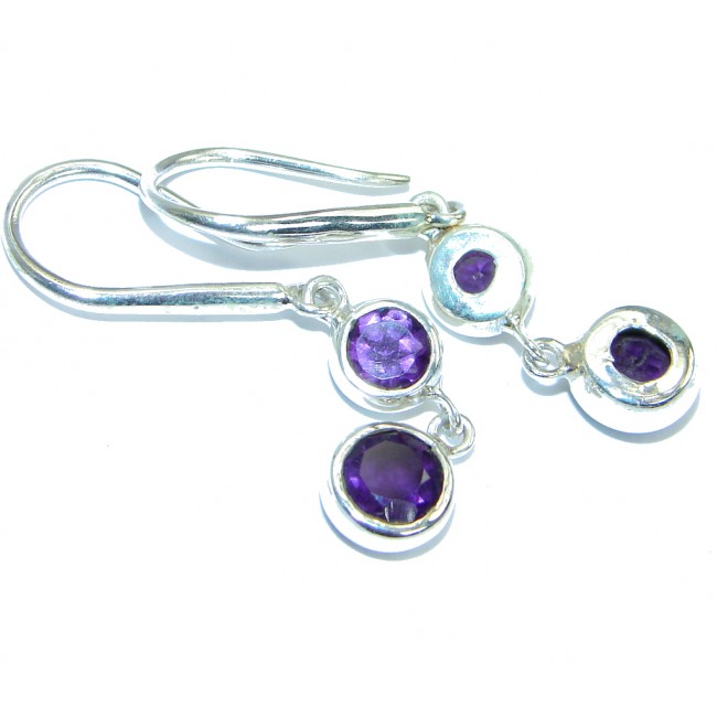 Delicate Beauty Purple Amethyst .925 Sterling Silver Earrings